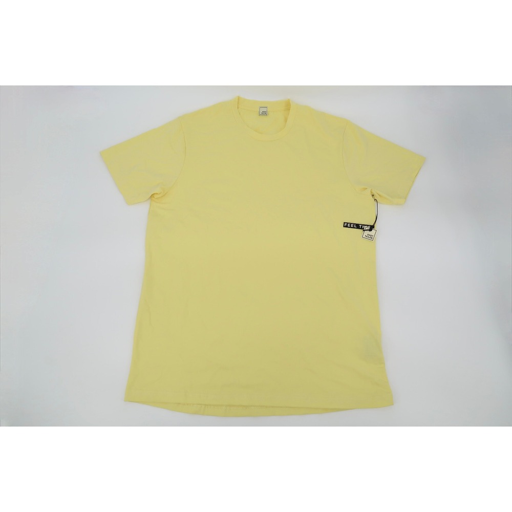 Swet Tailor Men's Butter Yellow Cotton Stretch T-Shirt Crew Tee Shirt Size XXL
